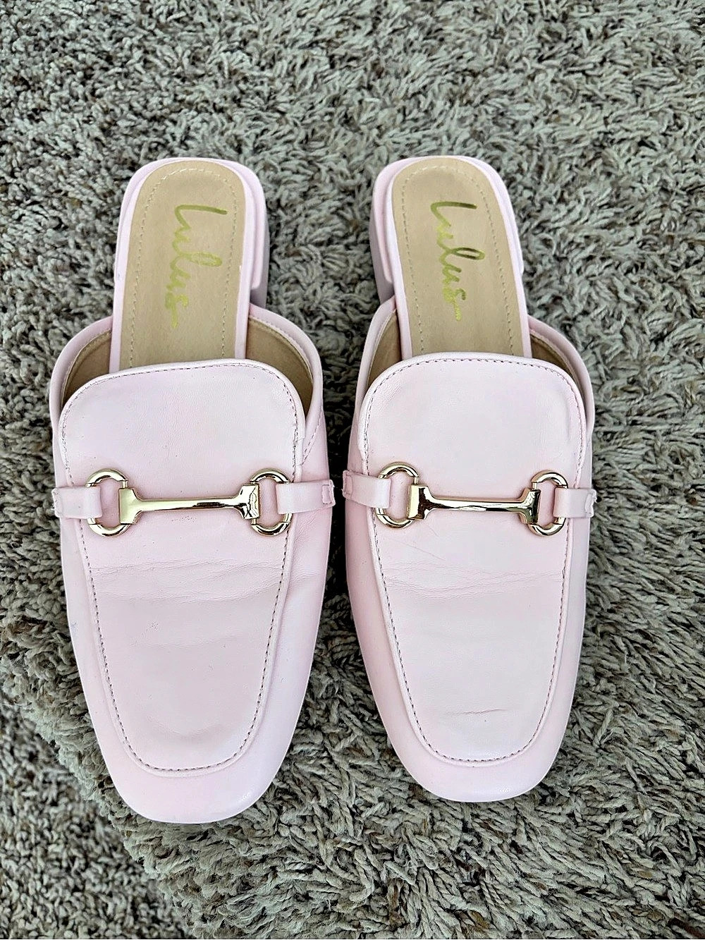 Lulus Ranae Slide-On Loafers Ranae Pink Bit Mules US 8